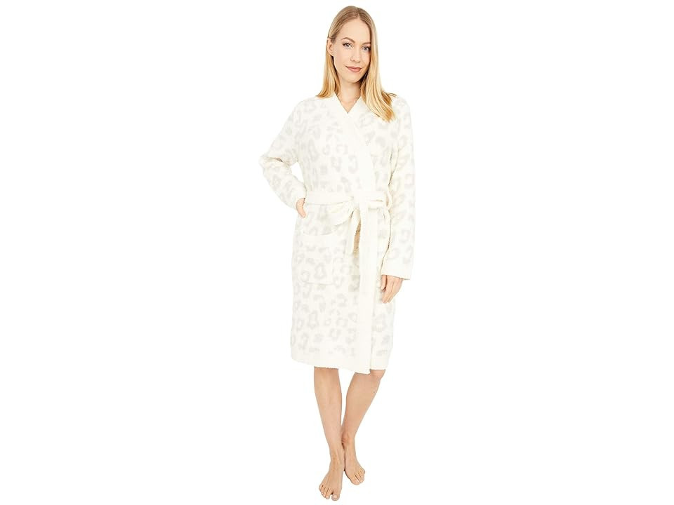 Barefoot Dreams CozyChic(r) Barefoot In The Wild Robe Women's Robe Cream/Stone : SM (US 6-8), Polyester | Zappos