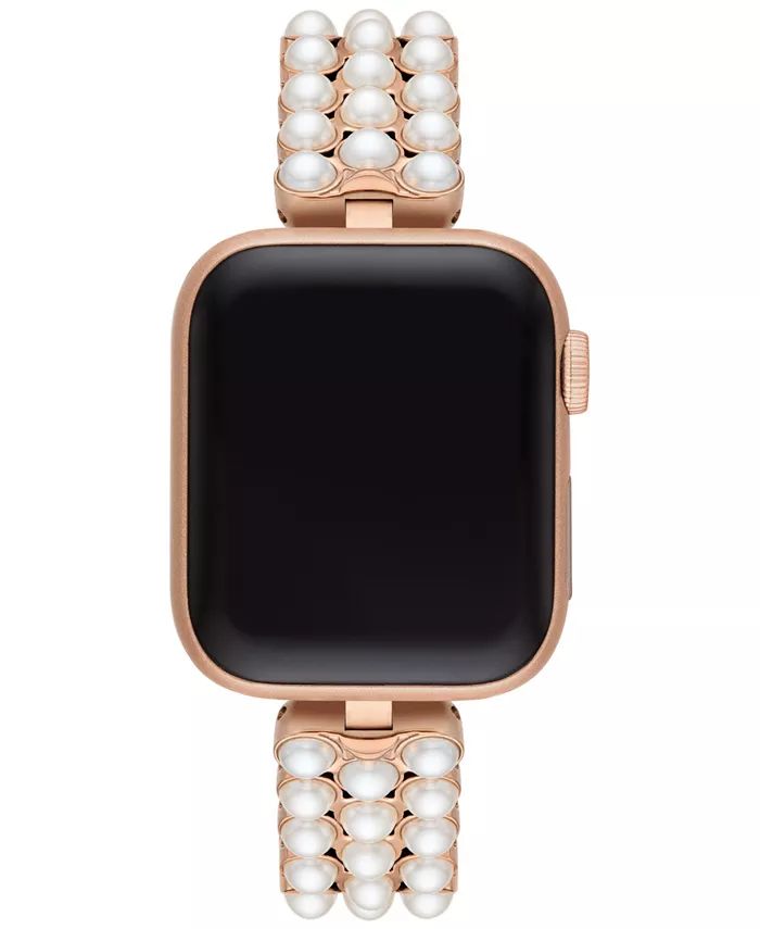 Imitation Pearl Gold-Tone Stainless Steel 38/40mm Bracelet for Apple Watch® | Macy's