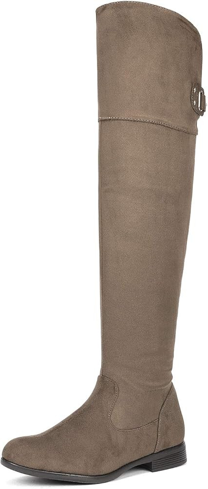 DREAM PAIRS Women's Over The Knee High Low Block Heel Riding Boots | Amazon (US)