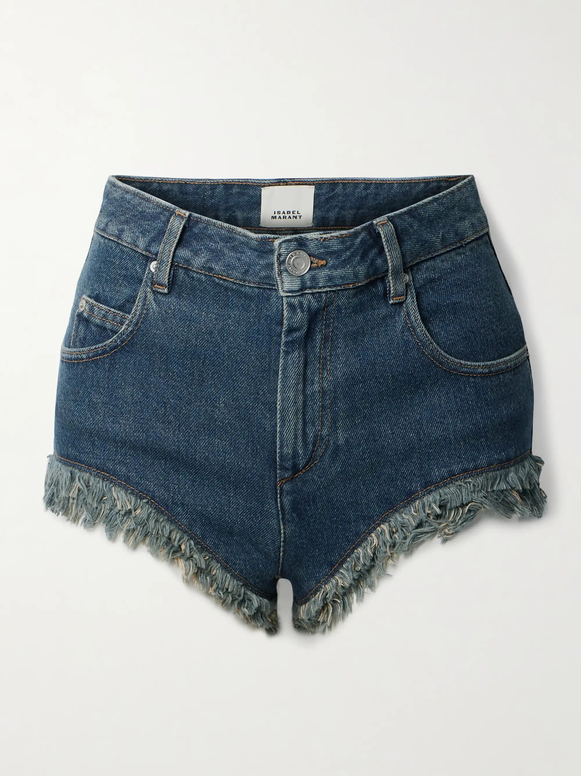 Eneidao fringed denim shorts | NET-A-PORTER (US)