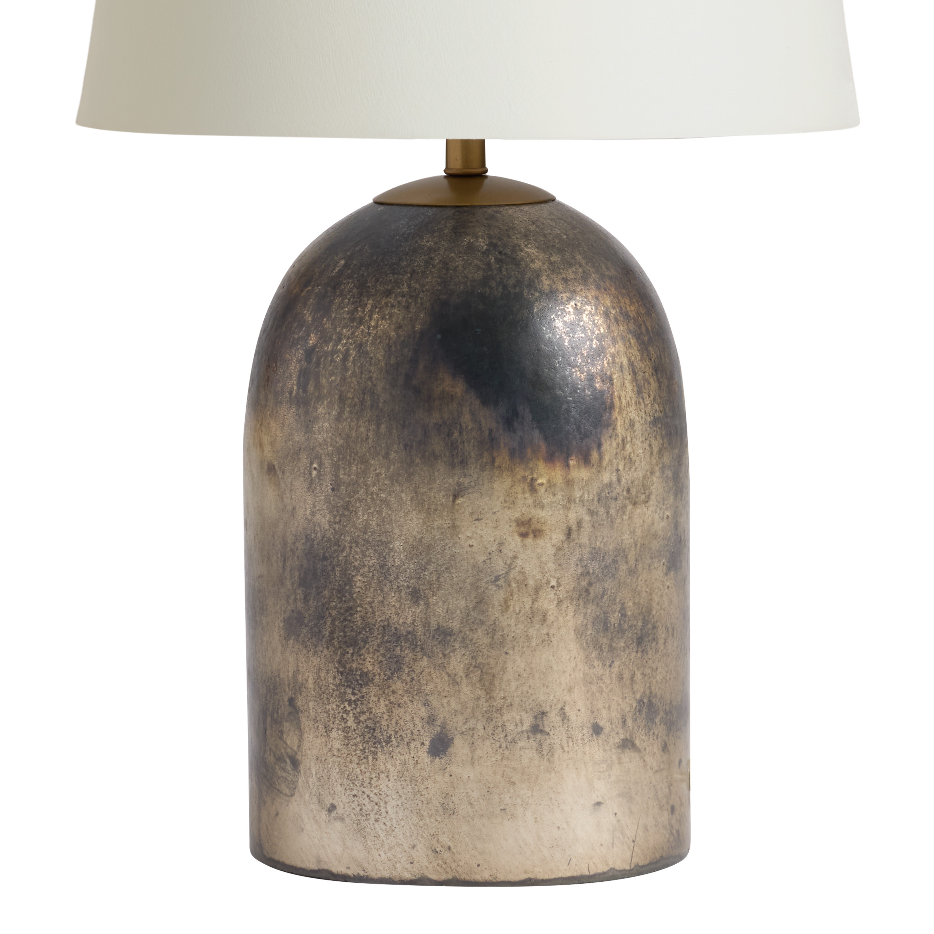 Antique Gold and Black Metal Textured Dome Table Lamp Base | World Market