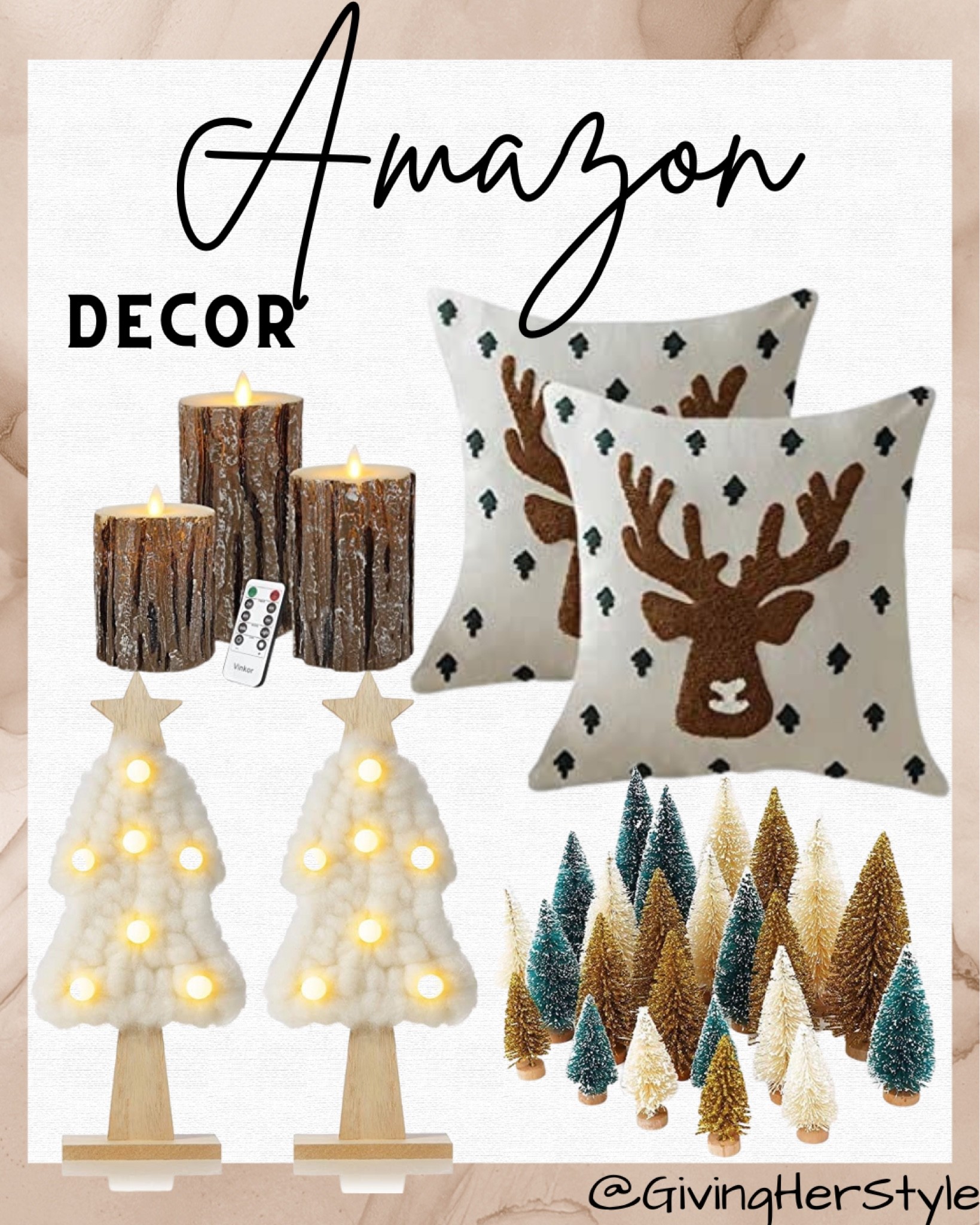 Christmas decor from Amazon! 
| amazon prime | amazon home | Christmas | Christmas decor | Christmas home decor | modern decor | modern Christmas decor | boho Christmas decor | living room decor | home styling | home style | home inspo | amazon prime | amazon home | amazon decor | holiday | seasonal | traditional | classic | throw pillows | wood candles | mantle decor | mantle styling | wreath | Christmas wreath | 
#amazon #amazonhome #homedecor #amazonchristmas #christmasdecor #homedecor

#LTKHoliday #LTKhome #LTKSeasonal