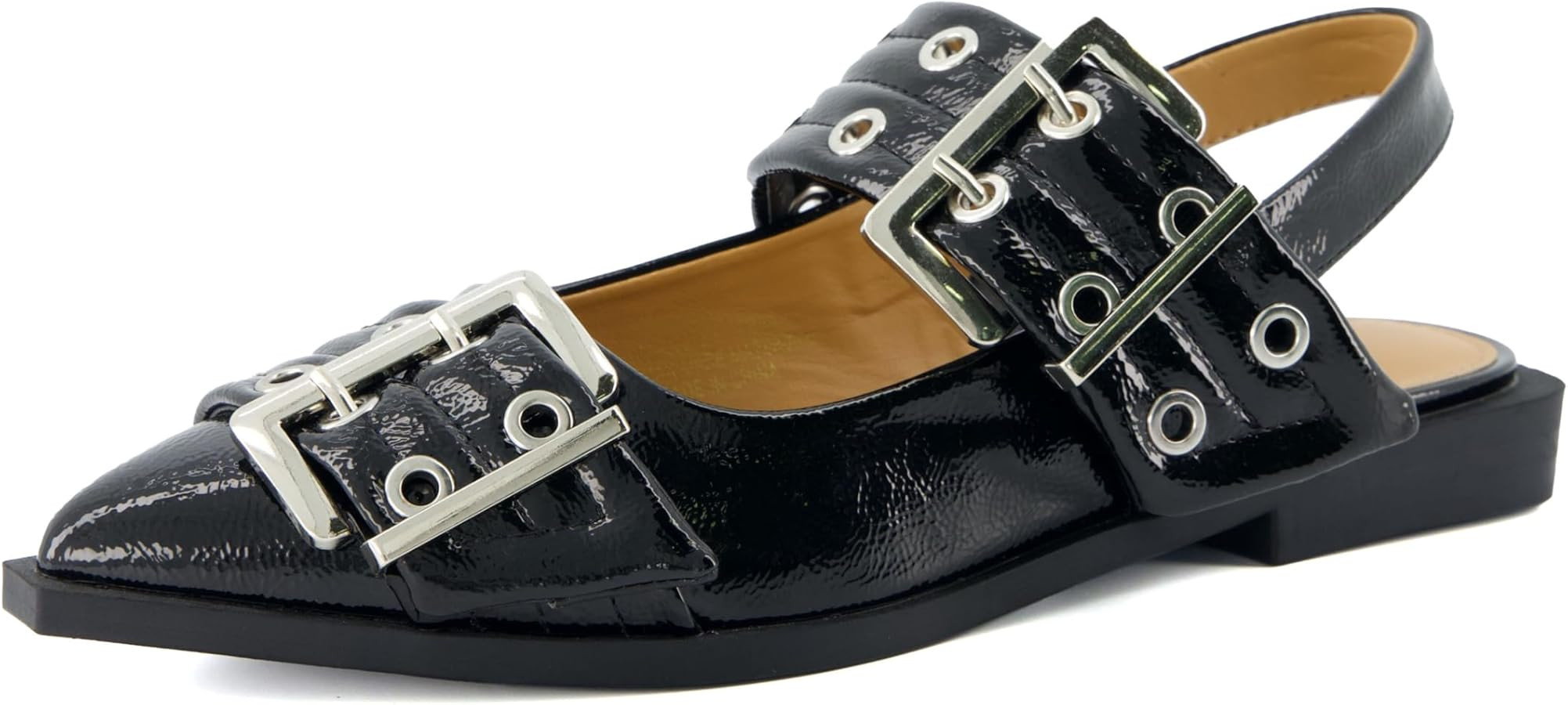 Amazon.com | CUSHIONAIRE Women's Wander Pointy Toe Mary Jane Flat +Memory Foam, Wide Widths Avail... | Amazon (US)