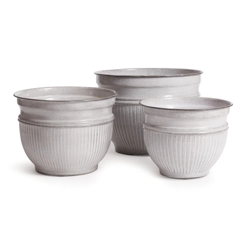 Pottsville 3-Piece Iron Pot Planter Set | Wayfair North America