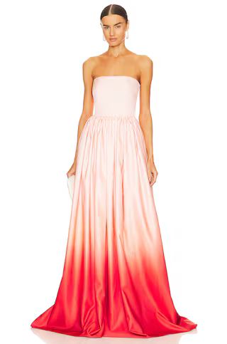 SAU LEE Teigen Gown in Blush Red Ombre from Revolve.com | Revolve Clothing (Global)