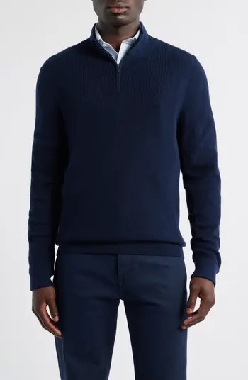 Cotton & Cashmere Quarter Zip Sweater | Nordstrom