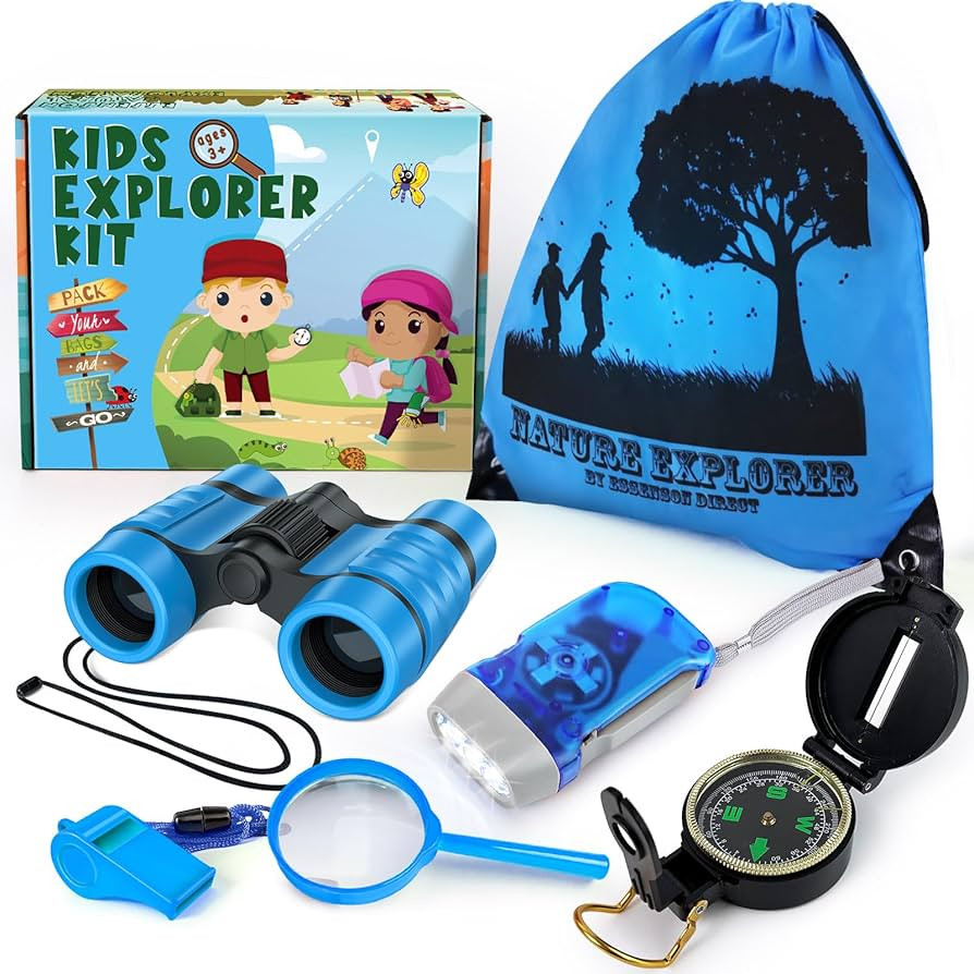 ESSENSON Kids Explorer Kit - Adventure Kit for Kids, Outdoor Explorer Kit with Binoculars, Summer... | Amazon (US)
