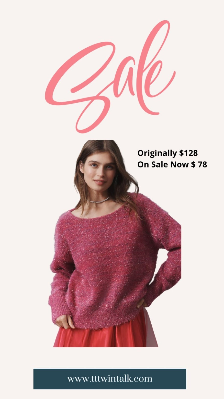This fun tinsel boatneck sweater is on sale now at Anthropologie. Wear it over a skirt or throw it on over a pair of jeans. However you wear it, it will bring a little zing to your day! 

#LTKSaleAlert #LTKValentine #LTKOver40