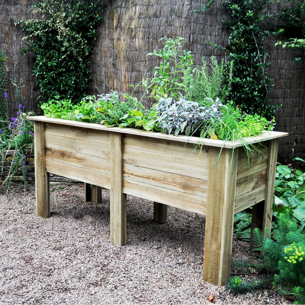 Handmade Wood Raised Garden Bed | Wayfair UK