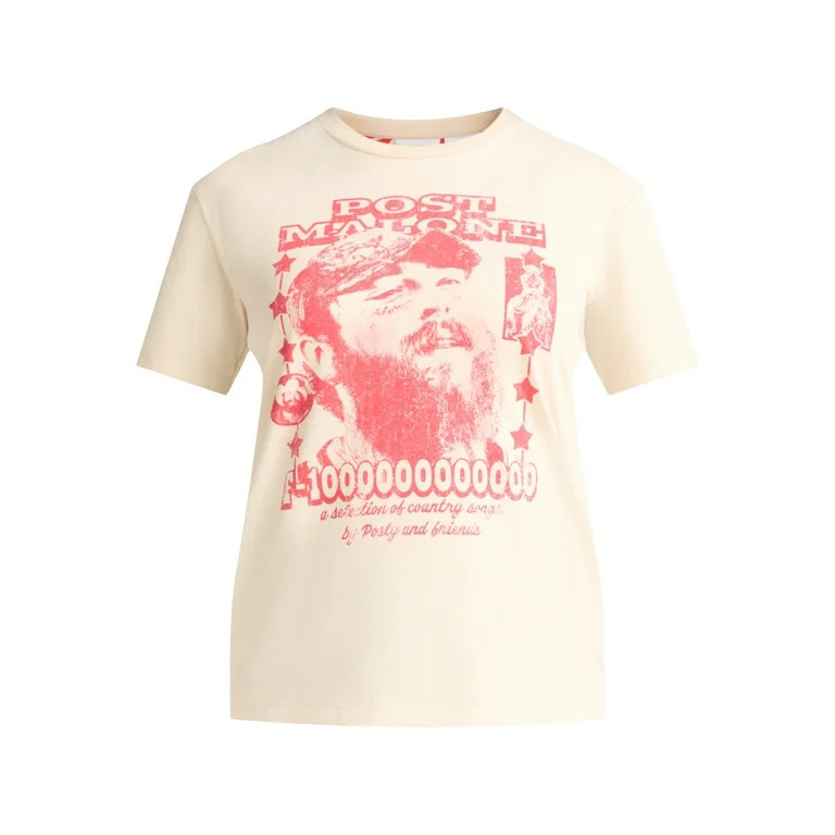 Post Malone Women's Graphic Band Tee with Short Sleeves, Sizes XXS-XXL | Walmart (US)