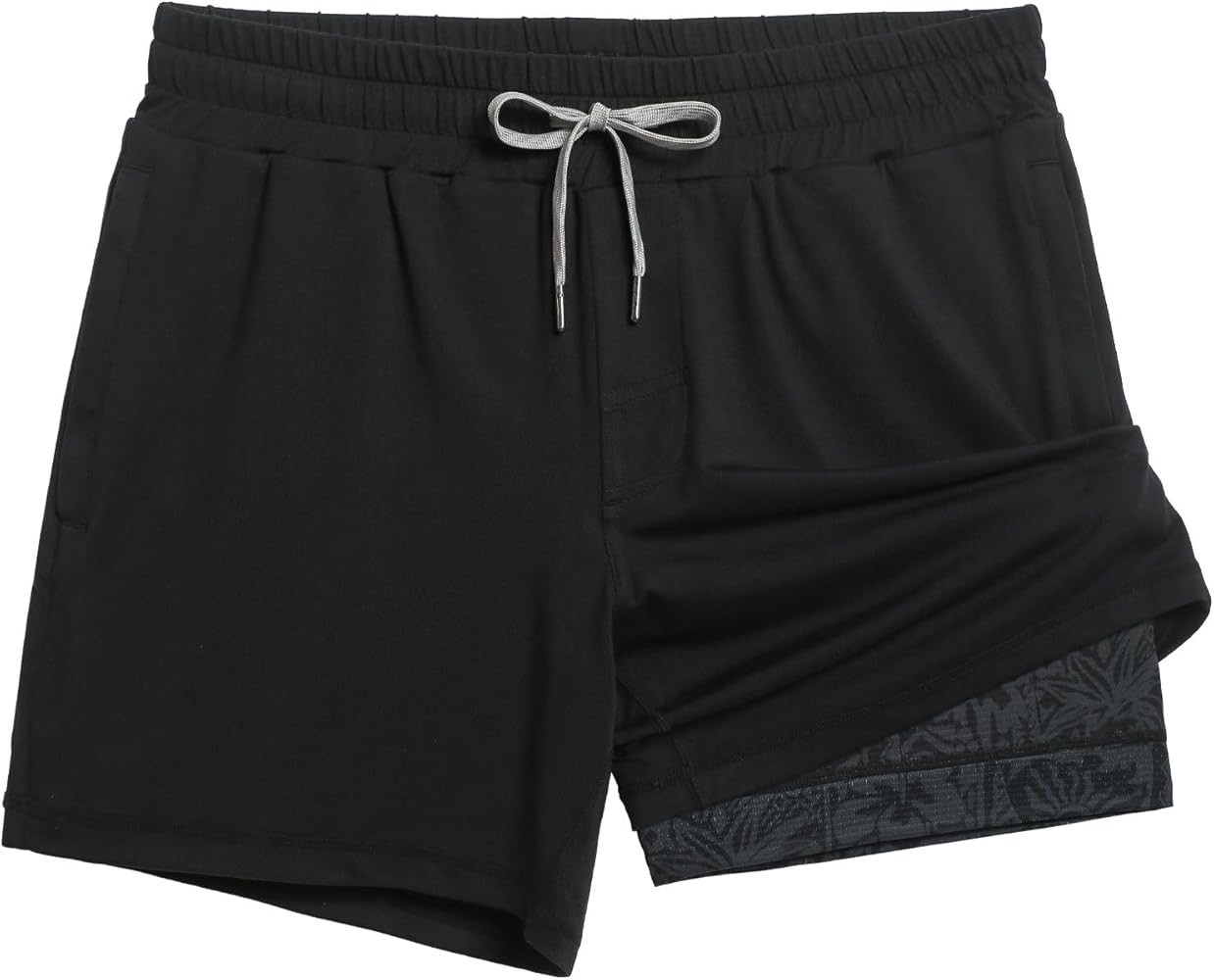 maamgic Mens 2 in 1 Running Shorts, 5" Gym Short with Zip Pockets, Quick Dry Workout Athletic Sho... | Amazon (US)