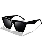 Louriy Vintage Square Cat Eye Sunglasses Women Large Trendy Retro Sun Glasses Classic Thick Recta... | Amazon (US)