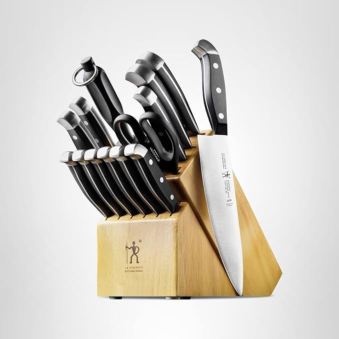 HENCKELS Premium Quality 15-Piece Knife Set with Block, Razor-Sharp, German Engineered Knife Info... | Amazon (US)