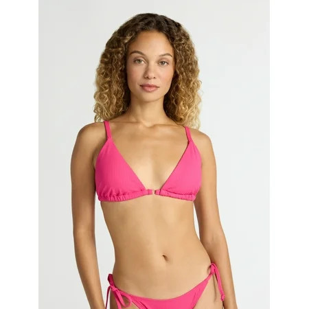 Time and Tru Women s and Women’s Plus Ottoman Rib Triangle Bikini Top Sizes XS- 2X | Walmart (US)