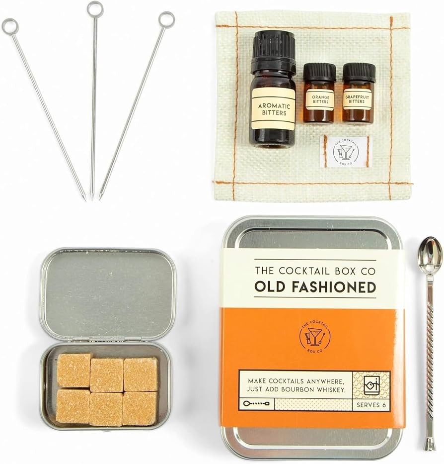 The Cocktail Box Co. Old Fashioned Cocktail Kit - Compact Plane Cocktail Kit for Travel - Include... | Amazon (US)