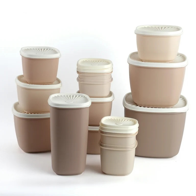 Cook with Color 26 Piece Plastic Food Storage Container Set with Lids, Taupe | Walmart (US)