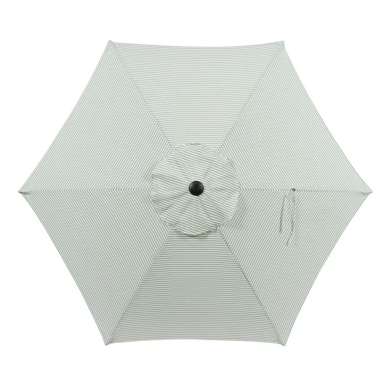 Better Homes & Gardens 7.5' Green Ticking Stripe Push-Up and Tilt Patio Umbrella | Walmart (US)
