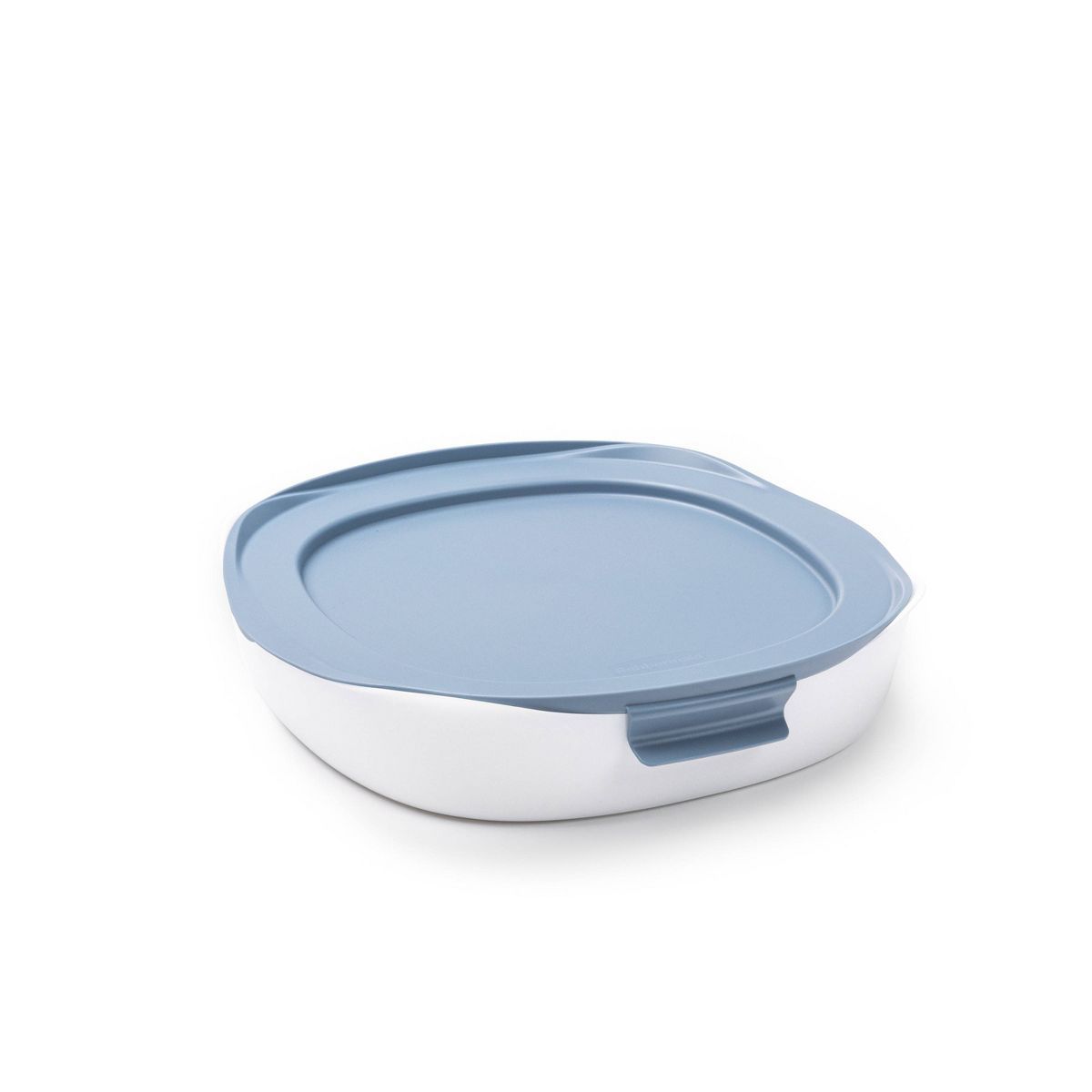 Rubbermaid DuraLite Glass Bakeware 1.75qt Square Baking Dish with Shadow Blue Lid | Target