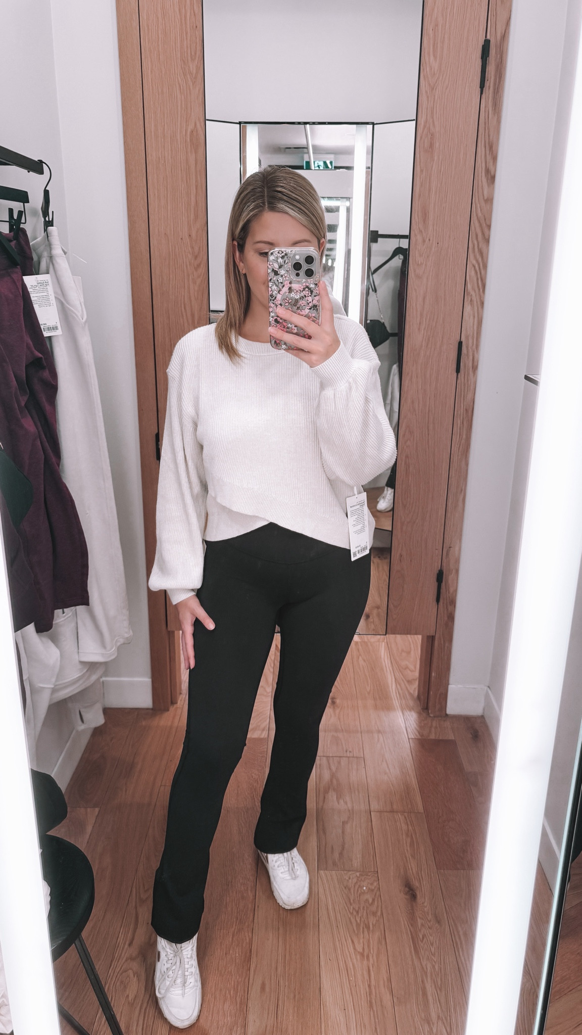 This top has me in a chokehold 😍

Wearing size small in the top TTS. This one is reversible and can be worn with the crossover at the back as well. I prefer it at the front though!

Also wearing size 4 TTS in the mini flare leggings! These are so cute 😍 they only had the 32 inch length in store so they were super long on me (I’m 5’3). Definitely get the shorter length if you’re under 5’6. I have them rolled under in the picture!

Flared leggings, sweater, cute outfit, casual outfit, everyday outfit, winter outfit, fall outfit, crossover top, leggings outfit

#LTKcanada #LTKwinter #LTKstyletip