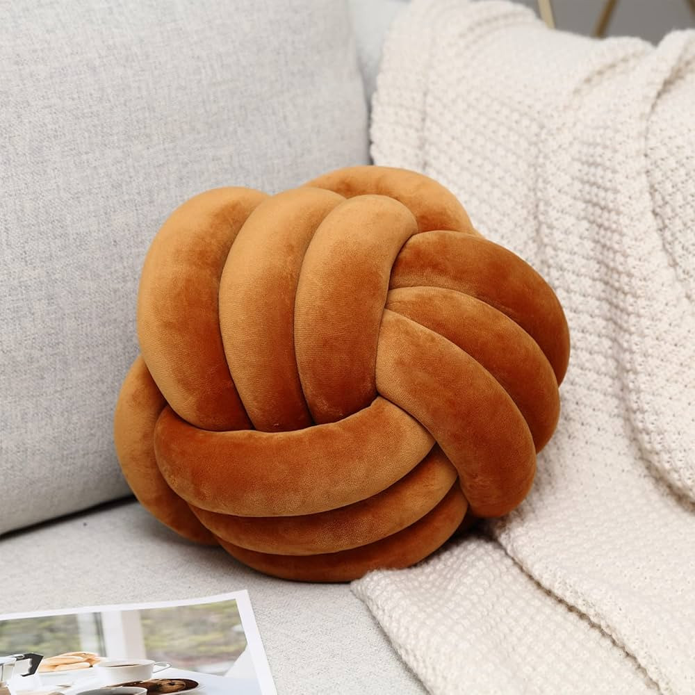 Petrella Knot Pillows Ball Round Throw Pillows Home Decor Cushion Decorative Aesthetic Throw Pill... | Amazon (US)