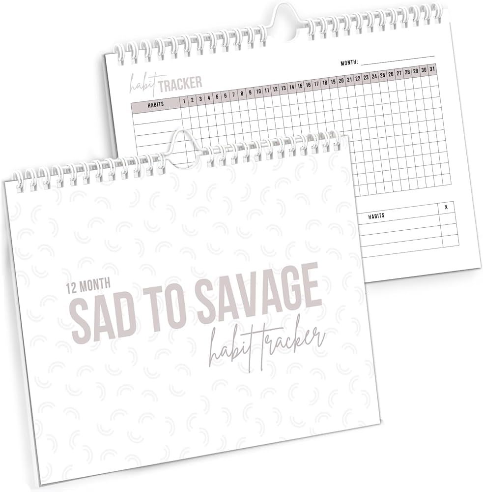 SAD TO SAVAGE Habit Tracker by Shelby Sacco - Daily Habit Tracker Journal with Affirmations and E... | Amazon (US)