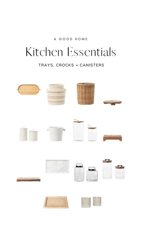 Trays, crocks and canisters: Kitchen Organization Tips + Essentials 