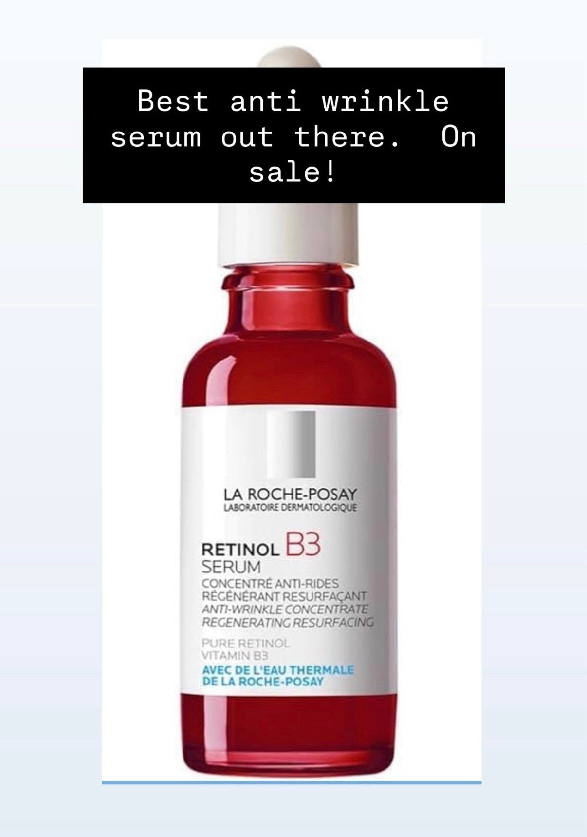 La Roche posay on sale.  For all skin types.  Works!!!