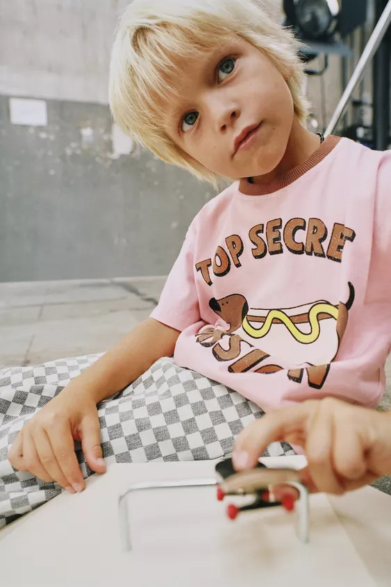 CONTRAST PRINT T-SHIRT | Zara US