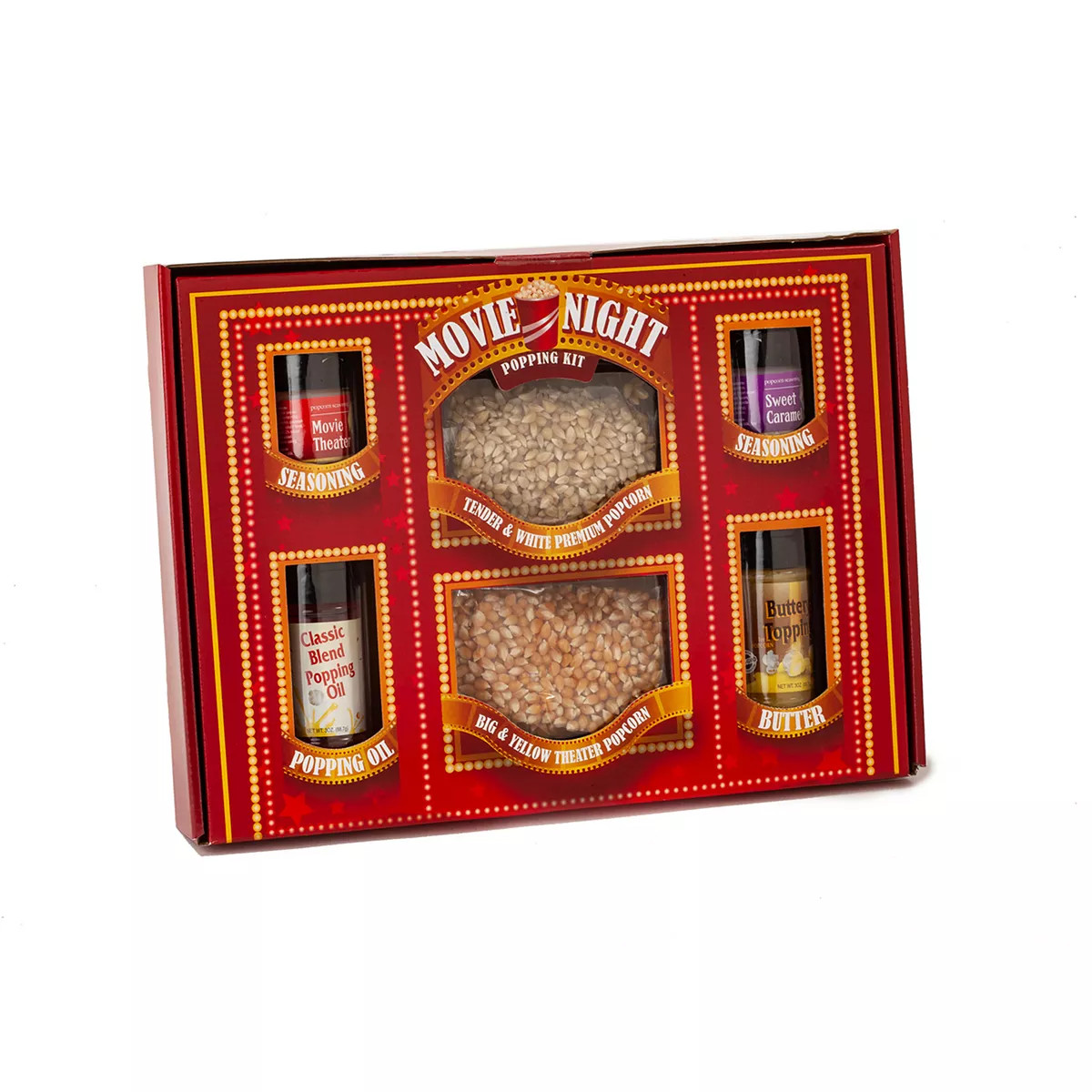 Wabash Valley Farms Mini Vintage Movie Night Marque Popcorn Gift Set | Kohl's