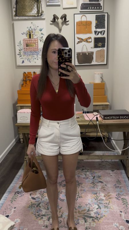 Amazon red bodysuit with white denim shorts



#LTKSeasonal #LTKfindsunder100 #LTKfindsunder50