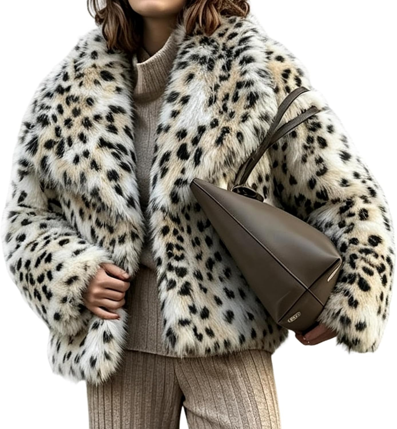 Womens Faux Fur Coat Winter Warm Fluffy Fur Jacket | Amazon (US)