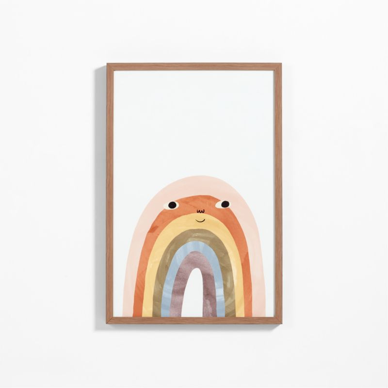 Happy Rainbow Large Framed Wall Art Print | Crate & Kids | Crate & Barrel
