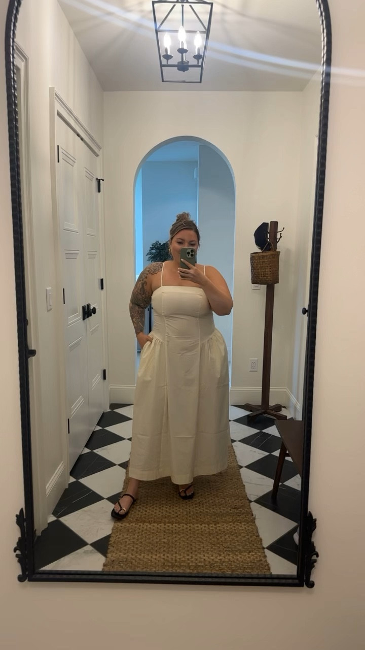 Cutest drop waist summer dress and these sandals are everything! The gold toe ring detail is so cute! Also I’d size up in dress. Runs a tad small. Wearing size 14 (I’m typically a size 12)

Midsize, summer outfit, summer dress, midi dresss

#LTKMidsize #LTKSeasonal