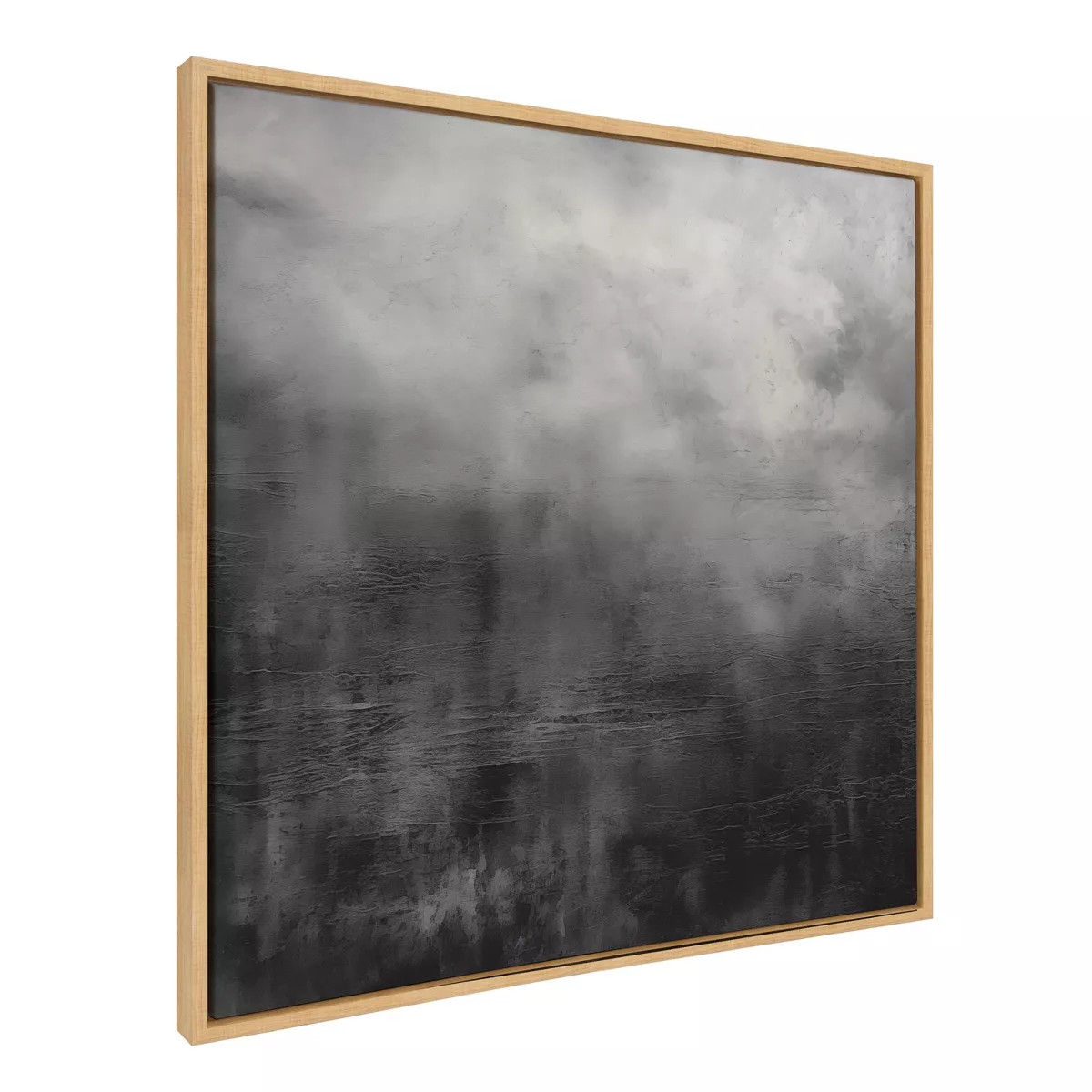 Kate & Laurel All Things Decor 30"x30" Tonal Abstract Black Gray Framed Canvas by The Creative Bu... | Target