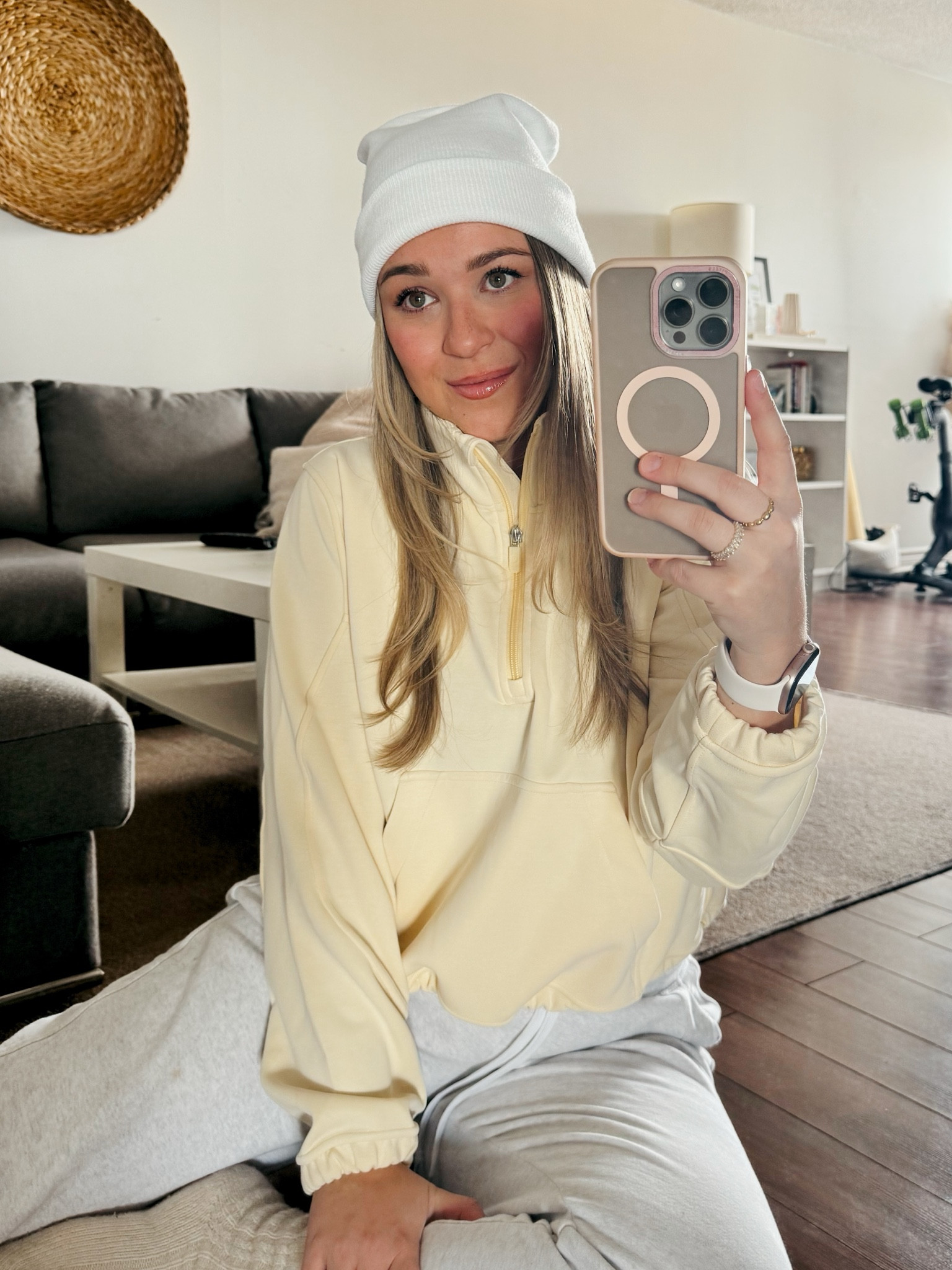 Cozy winter days 
#winter #comfort #warmth #winteroutfit #sweatsuit #sweatpants #yellow #colourforspring #colourofspring #colorofspring #lululemon #newlululemon #sephora 

#LTKtravel #LTKwinter #LTKspring
