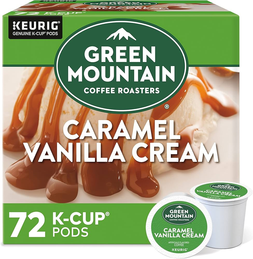 Green Mountain Coffee Roasters Caramel Vanilla Cream Keurig Single-Serve K-Cup pods, Light Roast ... | Amazon (US)