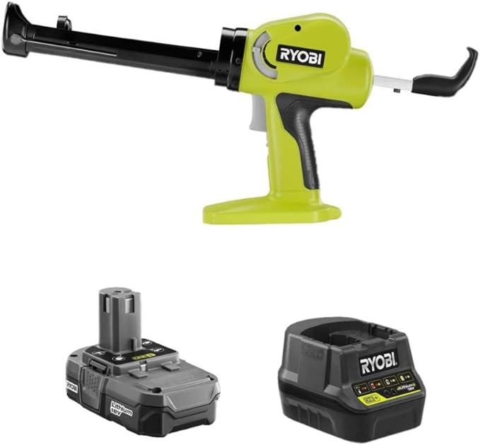 18 Volt Cordless Power Caulk/Adhesive Gun Kit with Battery and Charger by Ryobi (No Retail Packag... | Amazon (US)