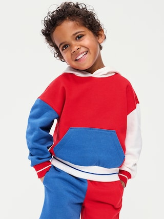 Oversized Boxy Color-Block Pullover Hoodie for Toddler Boys | Old Navy (US)