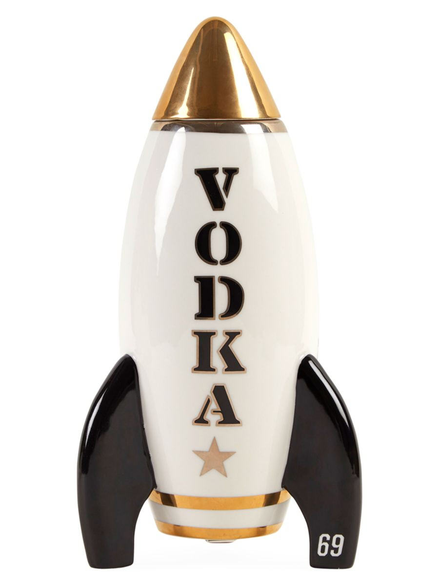 24K Gold Detailed Vodka Rocket Decanter | Saks Fifth Avenue