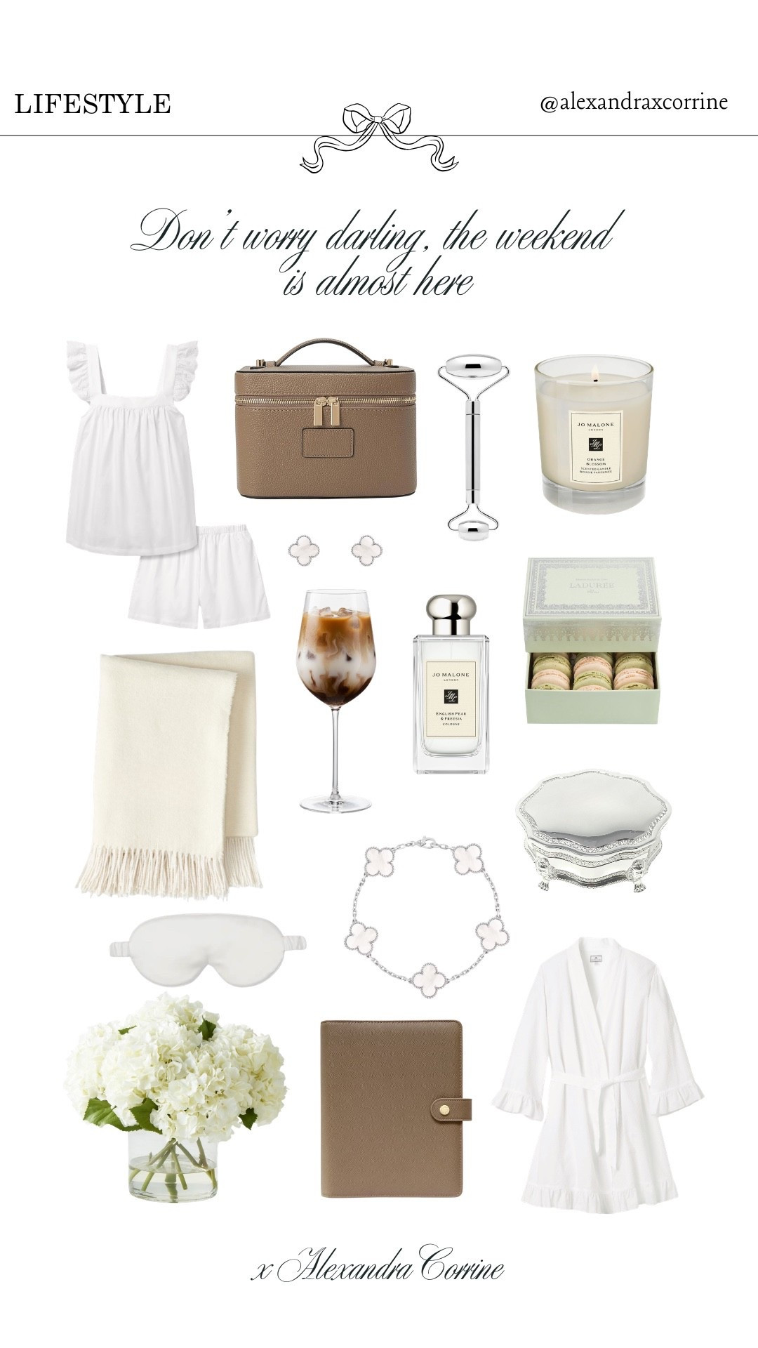 Don’t worry darling, the weekend is almost here ☕️🤍

Cozy self care aesthetic, chic spring lifestyle, loungewear, lounge set, chic elegant style, spring aesthetic, weekend self care

#LTKselfcare #LTKSeasonal