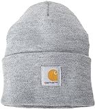 Carhartt Men's Acrylic Watch Hat A18, Heather Grey, One Size | Amazon (US)