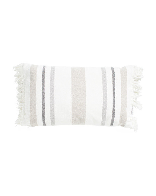 14x24 Woven Stripe Pillow | TJ Maxx