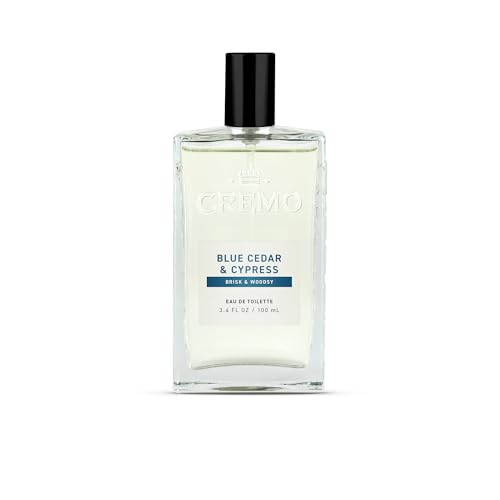 Cremo Cologne For Men - Blue Cedar & Cypress Mens Cologne Spray, A Woodsy Scent with Notes of Lemon Leaf, Cypress and Cedar, Multi-Layered Signature Men's Fragrances, 3.4 Fl Oz | Amazon (US)