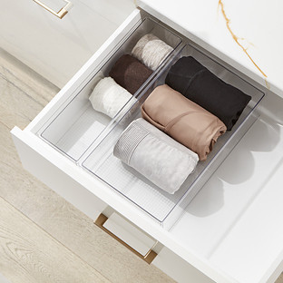Everything Organizer® 3-Section Drawer Organizer Clear | The Container Store