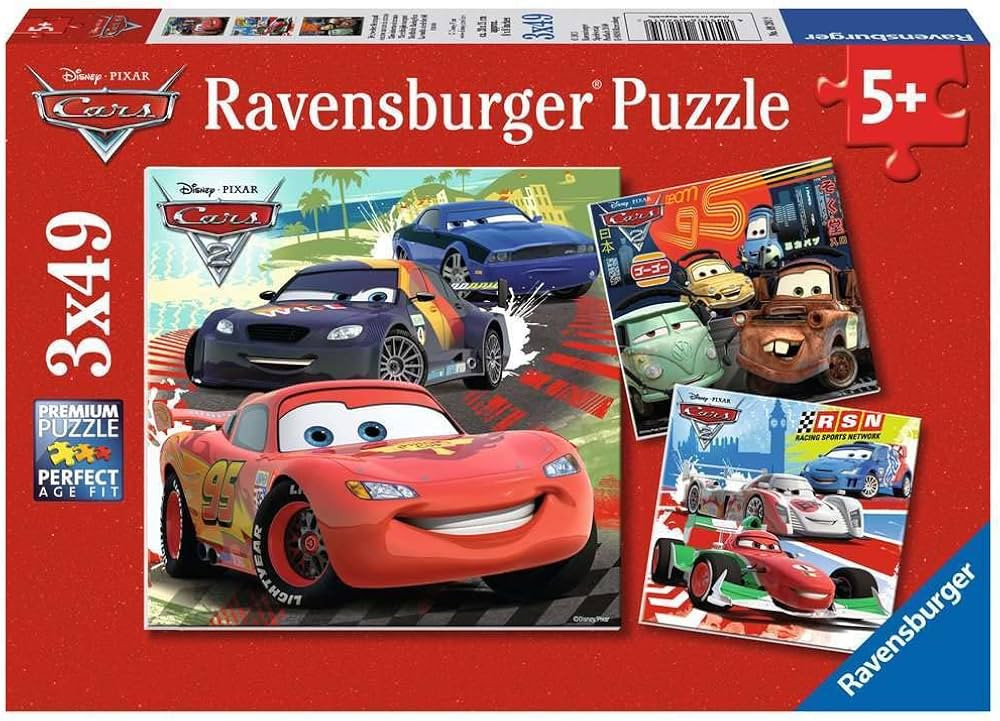 Ravensburger Disney Cars: Worldwide Racing Fun - 3 x 49-Piece Jigsaw Puzzle | Unique Pieces | Ant... | Amazon (US)