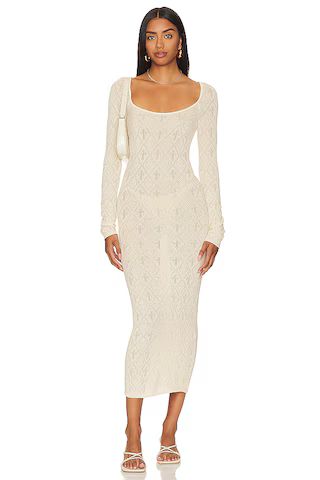 LPA Ramya Pointelle Maxi Dress in Cream from Revolve.com | Revolve Clothing (Global)