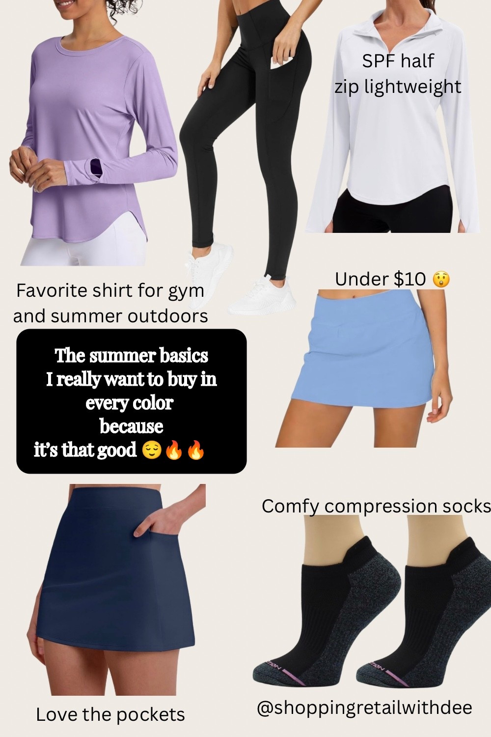 Summer outdoor outfit essentials I’d buy in every color ☀️ Comfy outdoor shirts spf friendly & lightweight layers perfect for hot girl walks, outdoor workouts, gym days, errands, travel & everyday casual wear. These comfy summer athleisure finds are breathable, flattering, easy to style & perfect for staying cool while looking cute all summer long. #LTKFitness #SummerOutfits #OutdoorOutfits #AthleisureStyle #GymOutfits #WalkingOutfits #ComfyStyle #SummerFashion #WorkoutSets #CasualSummerStyle