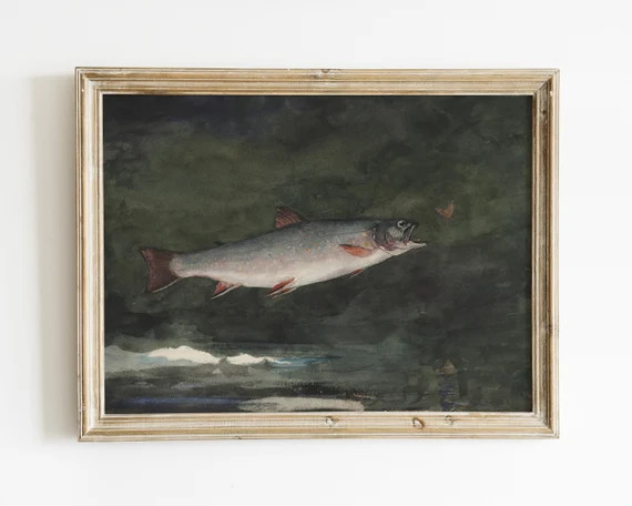 Vintage Fish Lake Print Fish Art Print Vintage Art - Etsy | Etsy (US)