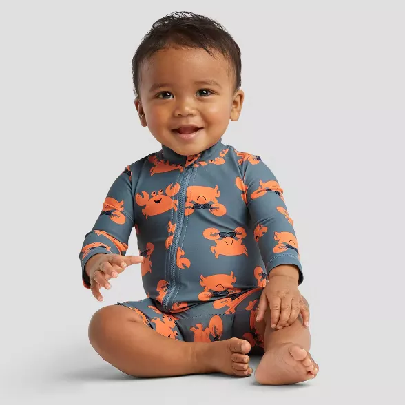 Carter's Just One You® Baby Boys' Crab Top & Bottom Set - Blue/orange :  Target