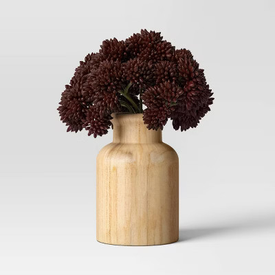 Small Sedum Arrangement in Wood Pot - Threshold™ | Target